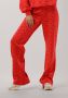 ALIX THE LABEL Dames Broeken Ladies Knitted Two Tone Bull Pants Rood - Thumbnail 1