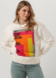 Alix the Label Witte Sweater Ladies Knitted Graphic Sweater