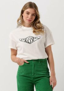 Alix the Label Witte T-shirt Knitted Logo T-shirt