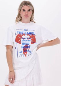 Alix the Label Witte T-shirt Knitted Pastel Panter T-shirt
