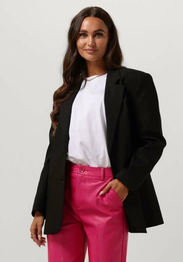 Alix The Label Oversized Blazer Klassieke Revers Kraag Hoogwaardige Stof Black Dames