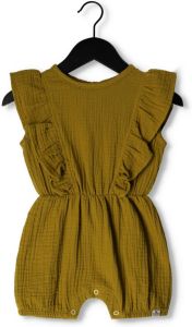 Alwero Olijf Jumpsuit Overall Ruffles