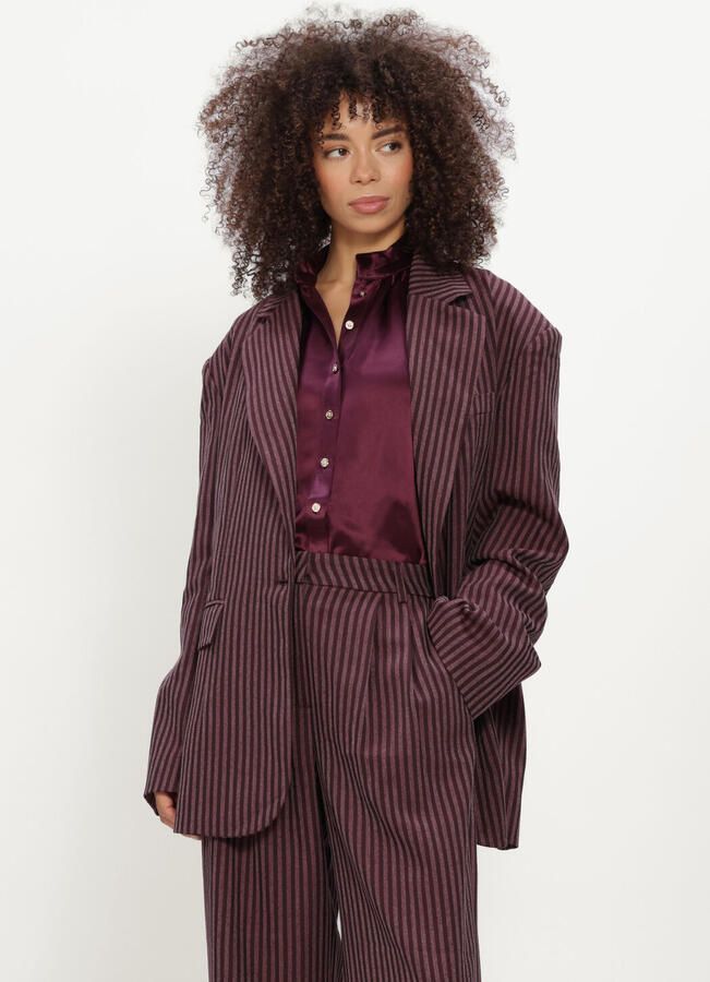 AMAYA AMSTERDAM Dames Blazers Clair Blazer Stripe Bordeaux