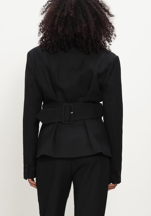 AMAYA Amsterdam getailleerde blazer met ceintuur zwart - Foto 3