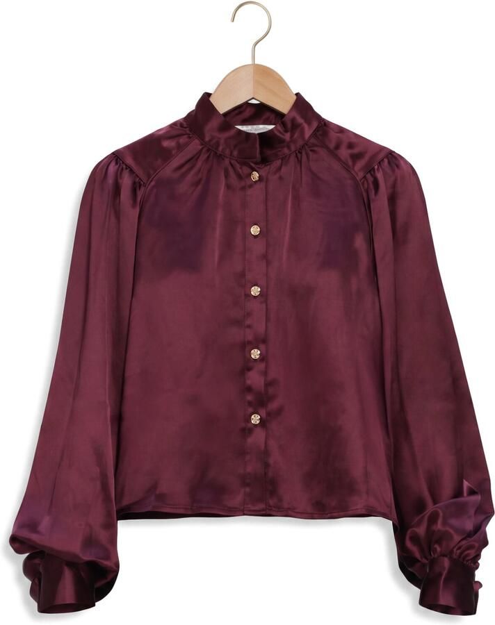 AMAYA AMSTERDAM Dames Blouses Auora Blouse Bordeaux - Foto 2
