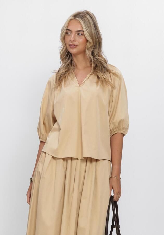 AMAYA AMSTERDAM Dames Blouses Elsie Blouse Beige