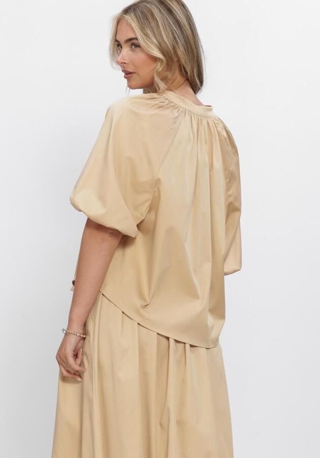AMAYA AMSTERDAM Dames Blouses Elsie Blouse Beige - Foto 3