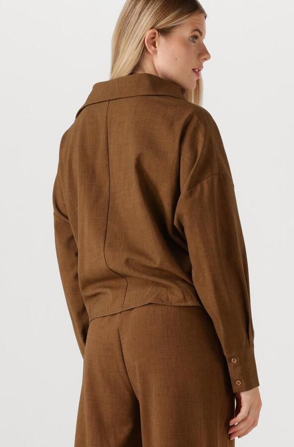 AMAYA AMSTERDAM Dames Blouses Hailey Bruin - Foto 4