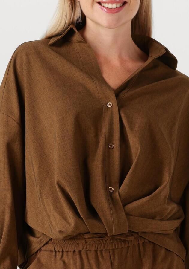 AMAYA AMSTERDAM Dames Blouses Hailey Bruin - Foto 3