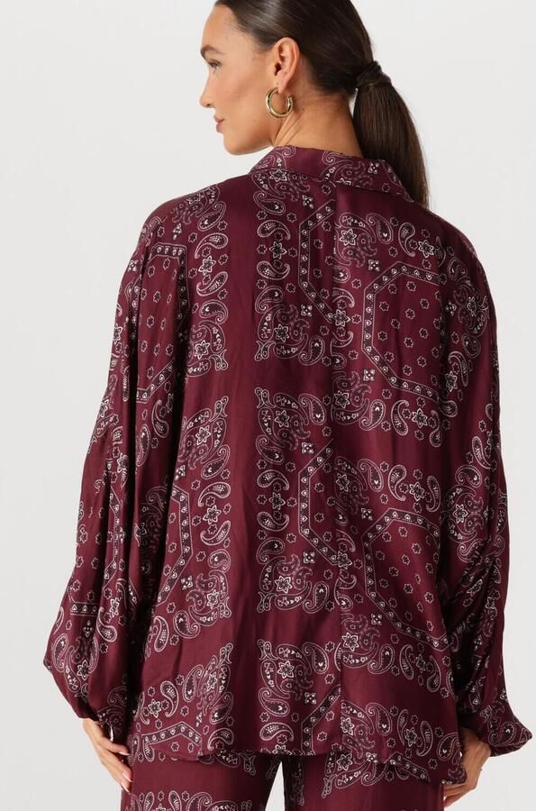 AMAYA AMSTERDAM Dames Blouses Louise Bordeaux - Foto 4