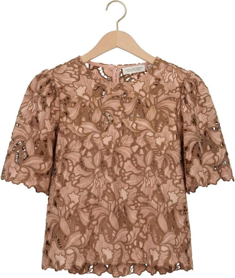 AMAYA AMSTERDAM Dames Blouses Meggan Top Camel - Foto 2