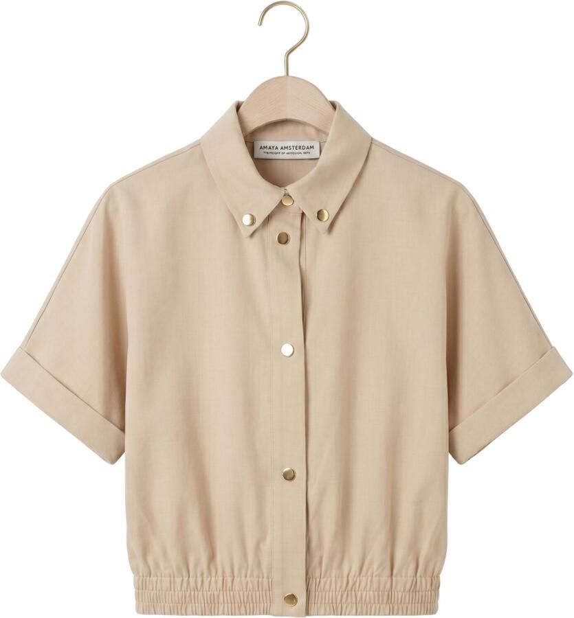AMAYA AMSTERDAM Dames Blouses Sam Top Beige - Foto 2