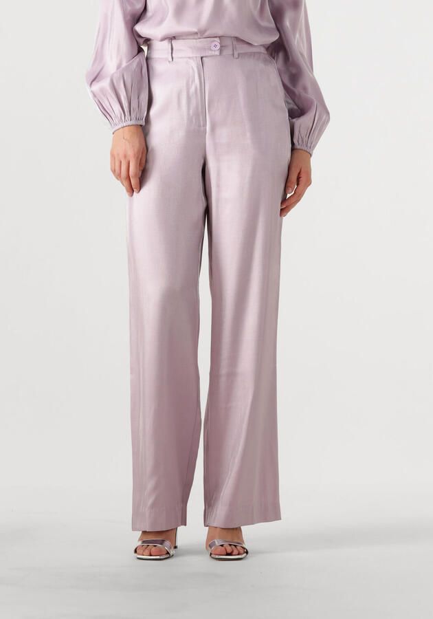 AMAYA Amsterdam straight high waist broek lila - Foto 4