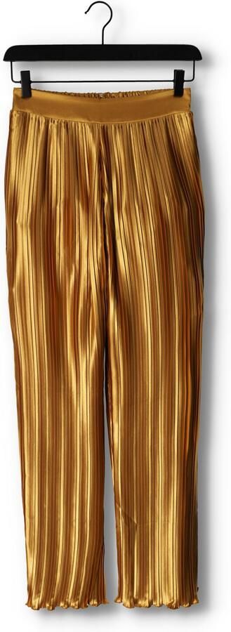 AMAYA AMSTERDAM Dames Broeken Abby Plisse Pants Goud - Foto 2