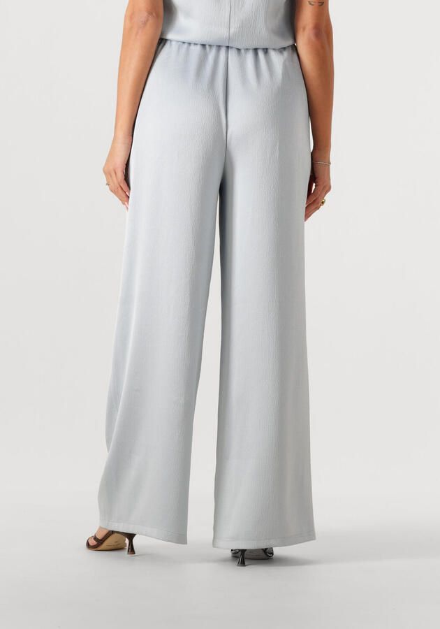 AMAYA Amsterdam satijnen high waist broek lichtblauw - Foto 2