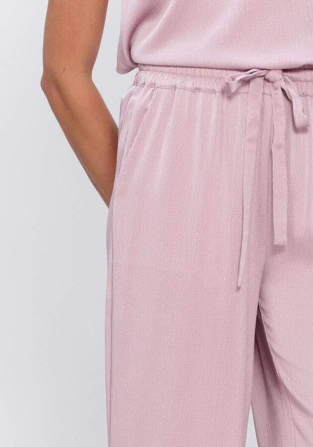 AMAYA Amsterdam wide leg regular waist broek paars - Foto 3
