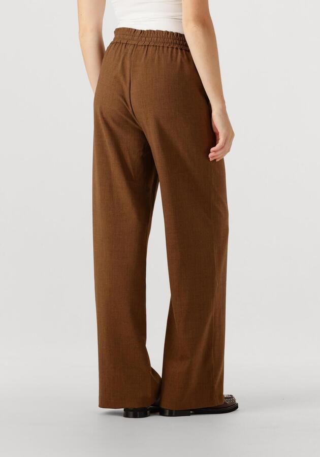 AMAYA Amsterdam straight high waist broek bruin