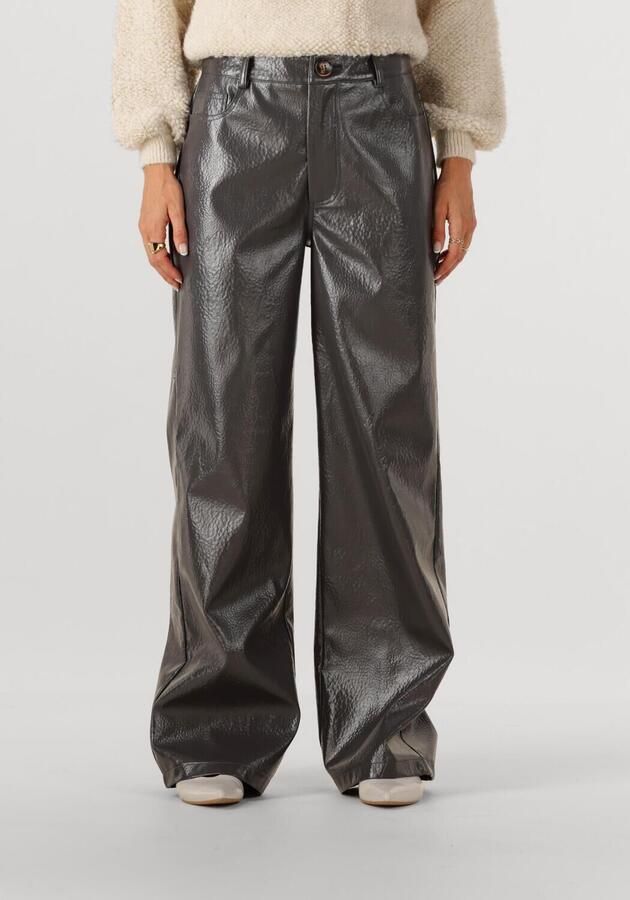 AMAYA AMSTERDAM Dames Broeken Loua Pants Donkergrijs - Foto 4