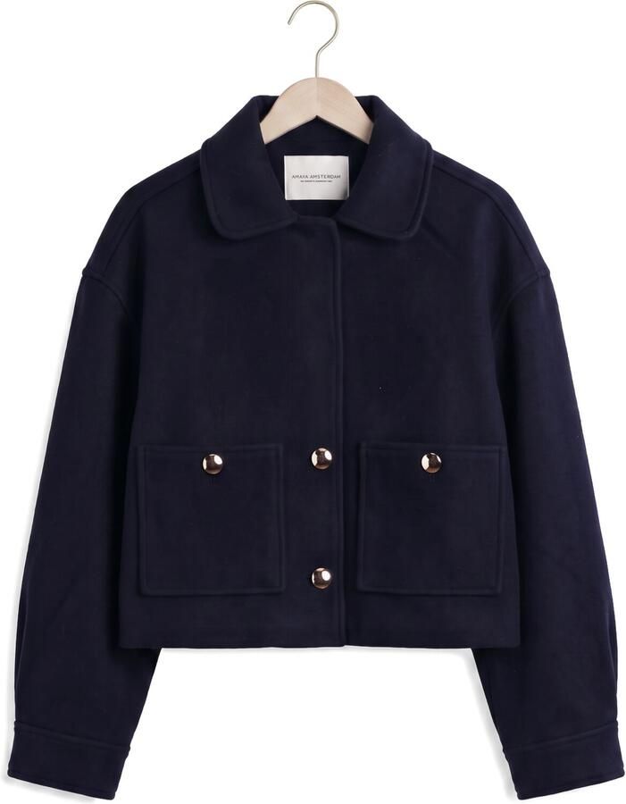 AMAYA AMSTERDAM Dames Jassen Bloom Jacket Donkerblauw - Foto 2