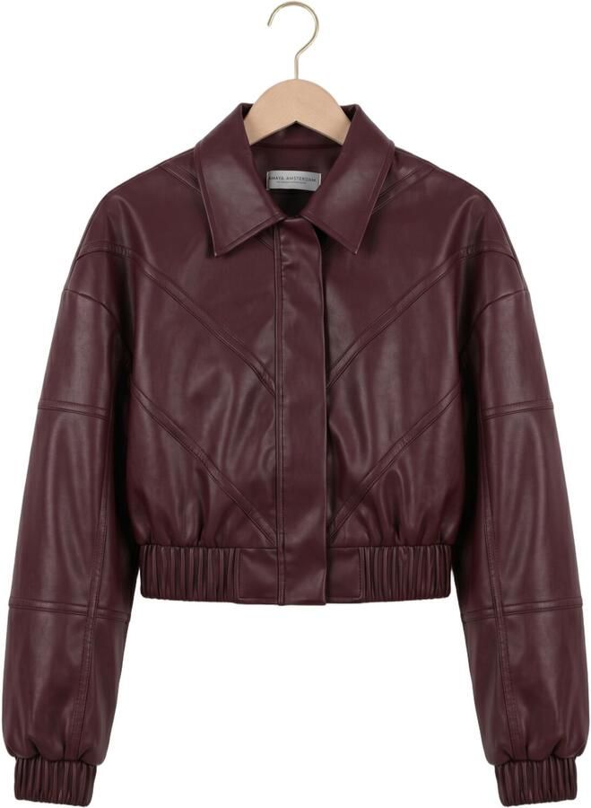AMAYA AMSTERDAM Dames Jassen Riven Jacket Bordeaux - Foto 2