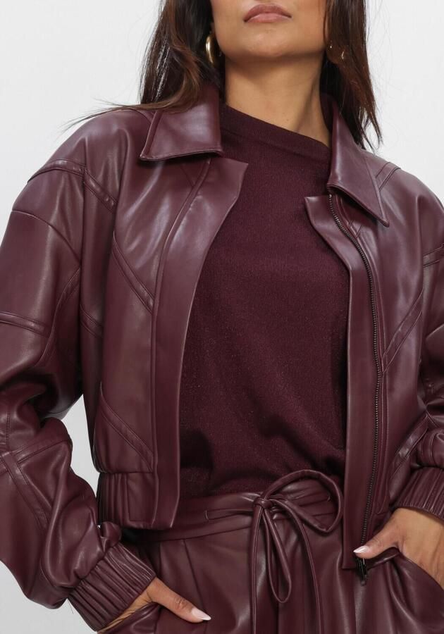 AMAYA AMSTERDAM Dames Jassen Riven Jacket Bordeaux - Foto 4