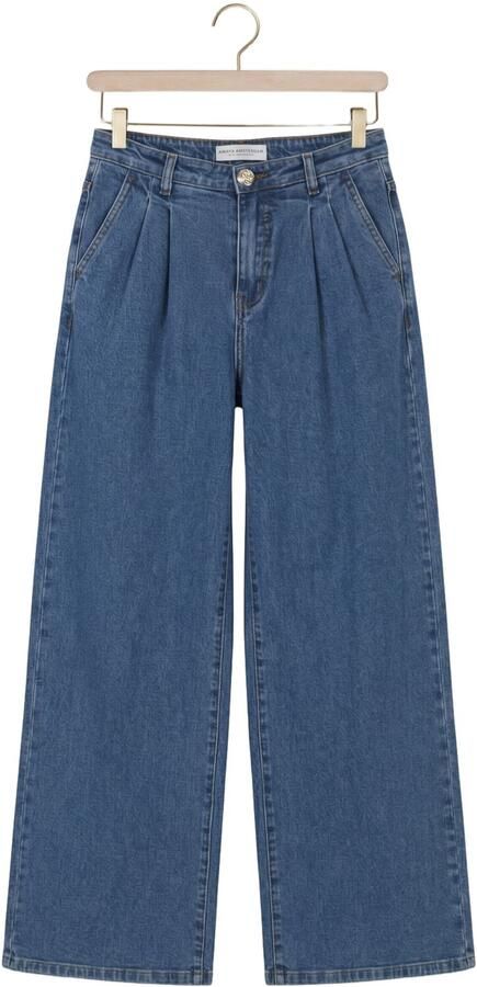 AMAYA Amsterdam high waist wide leg jeans medium blauw - Foto 4