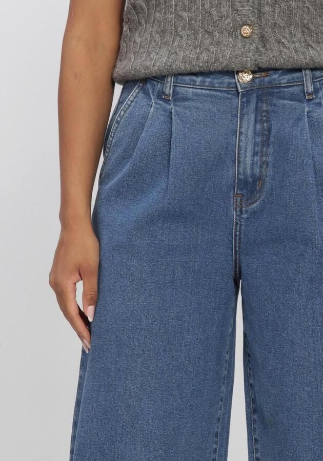 AMAYA Amsterdam high waist wide leg jeans medium blauw - Foto 3