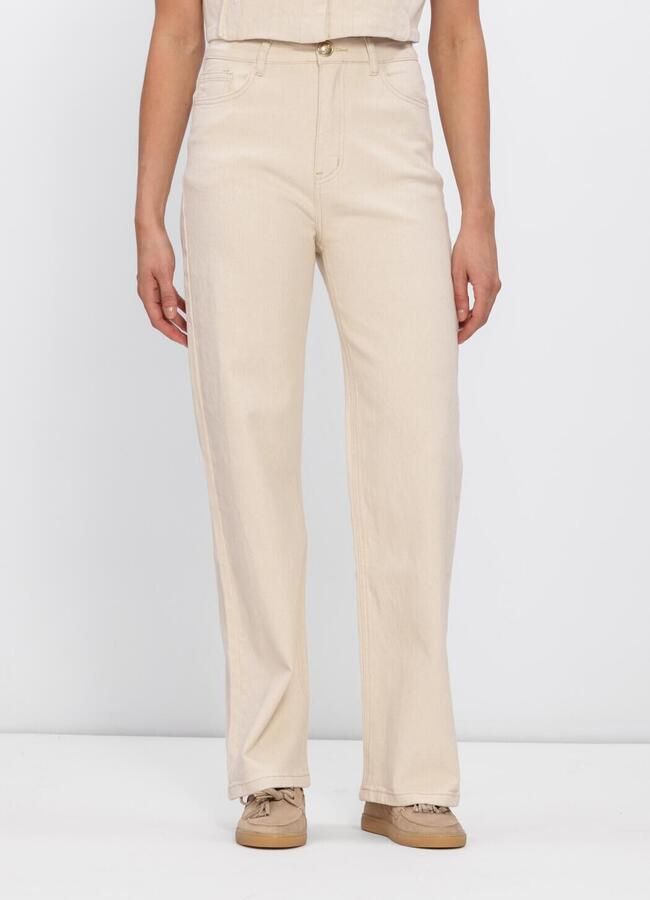 AMAYA Amsterdam high waist wide leg jeans beige