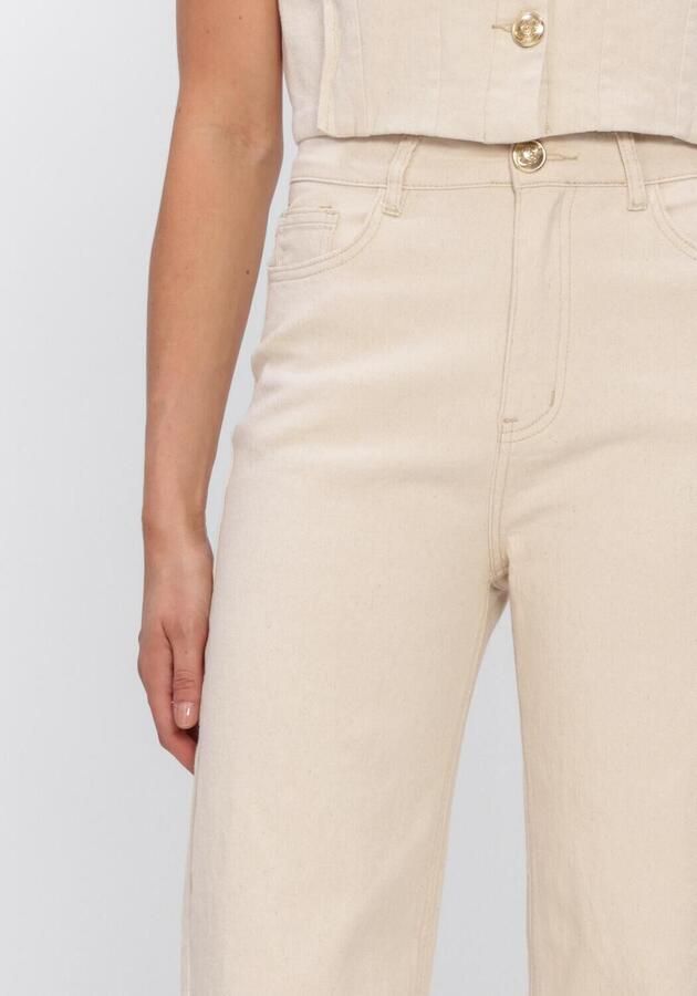 AMAYA Amsterdam high waist wide leg jeans beige - Foto 3