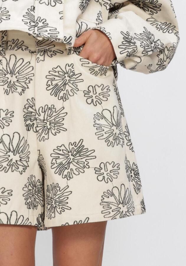 AMAYA Amsterdam high waist gebloemde casual short beige - Foto 4