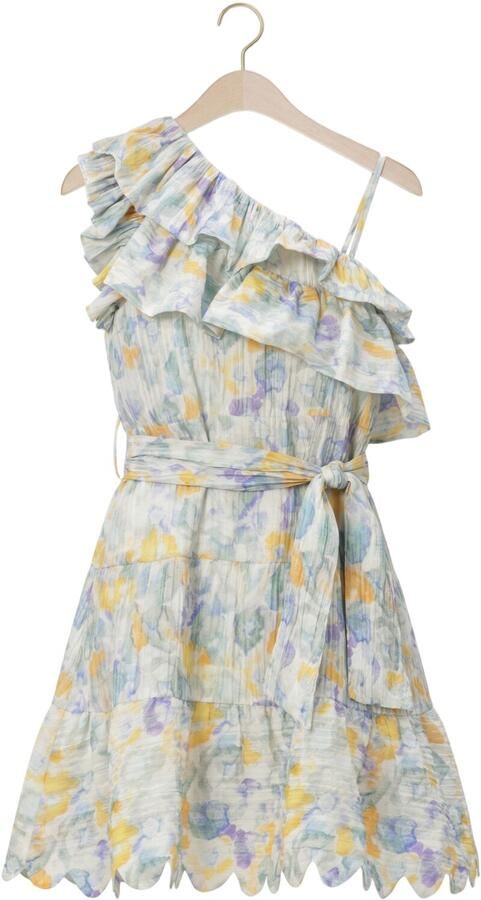 AMAYA Amsterdam gebloemde one shoulder jurk paars - Foto 4