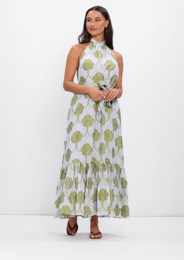 AMAYA Amsterdam A-lijn jurk met paisley print lichtblauw