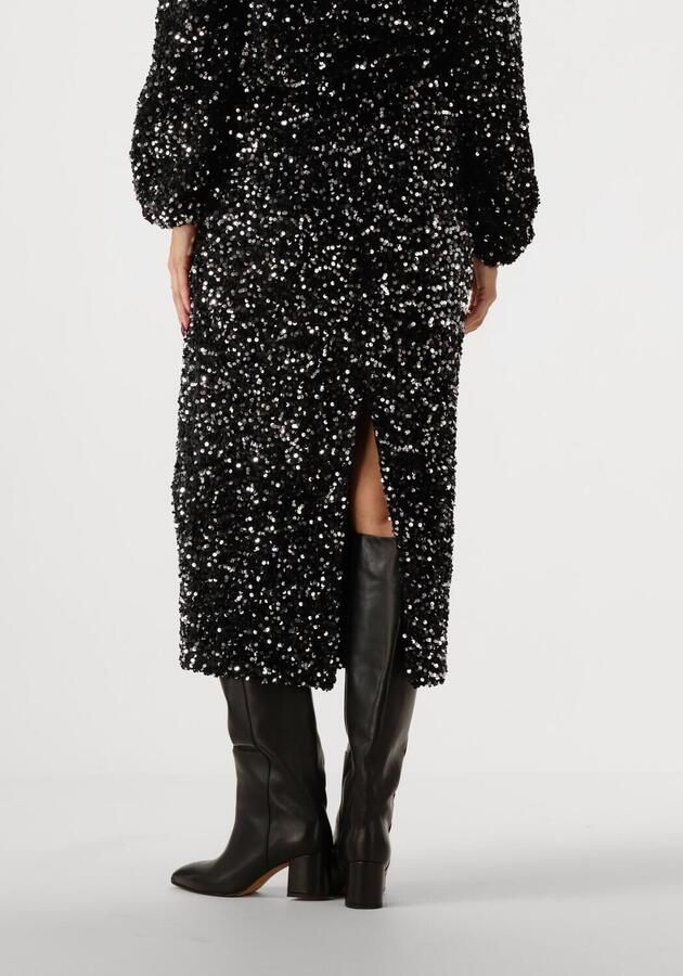 Amaya Amsterdam Glamoureuze Zwarte Midi Rok Black Dames