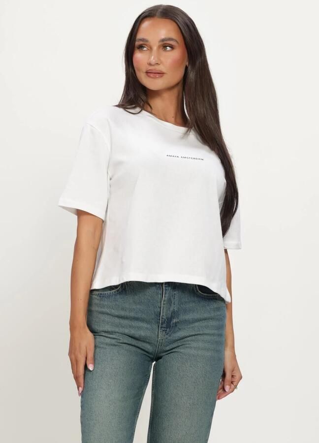 AMAYA AMSTERDAM Dames Tops & T-shirts Bailey T-shirt Wit