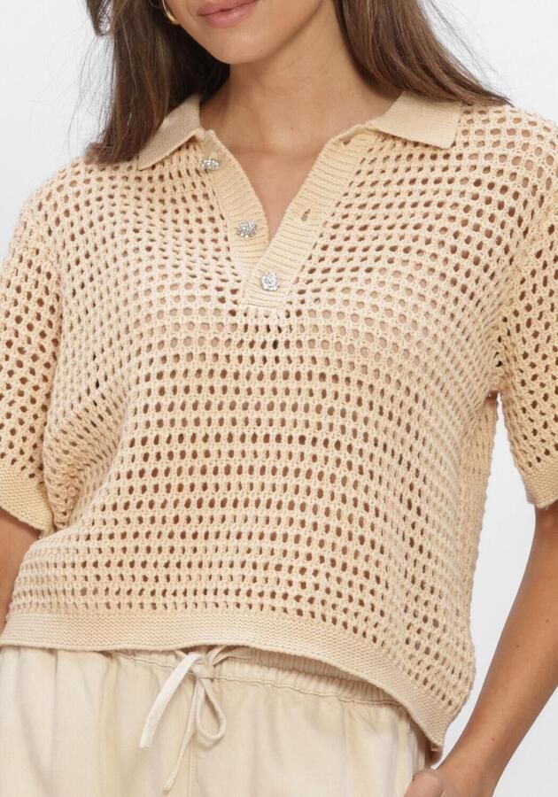 AMAYA AMSTERDAM Dames Tops & T-shirts Lewis Knitwear Beige - Foto 4