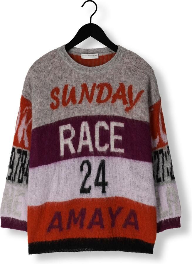 Amaya Amsterdam Stijlvolle Amsterdam Pullover voor Racen Orange Dames
