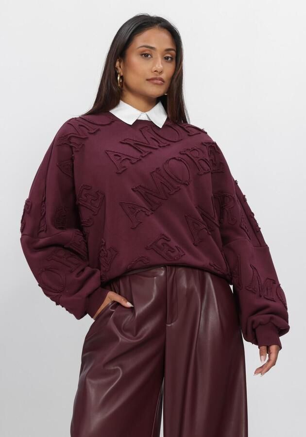 AMAYA AMSTERDAM Dames Truien & Vesten Amour Sweater Bordeaux