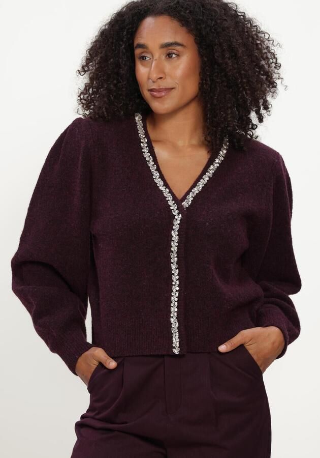 AMAYA AMSTERDAM Dames Truien & Vesten Sia Knitwear Bordeaux - Foto 4