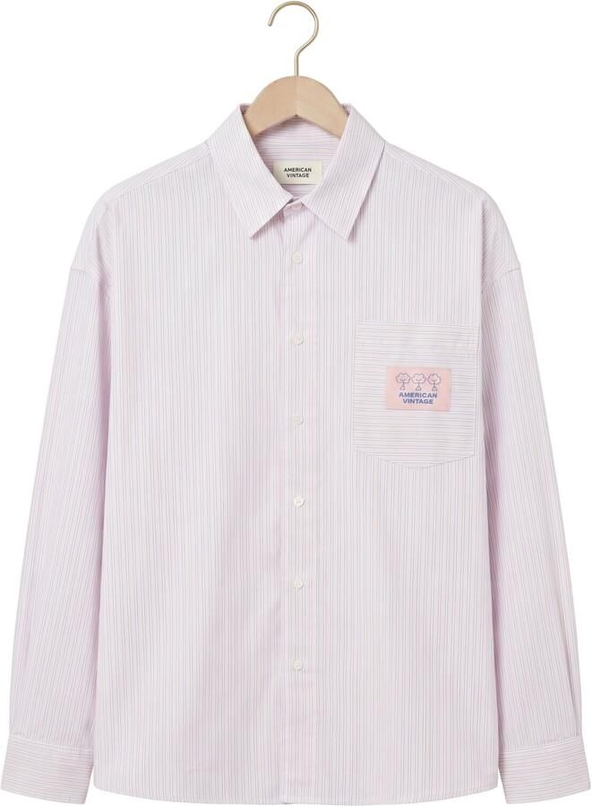 AMERICAN VINTAGE Heren Overshirts Soabird Roze - Foto 2