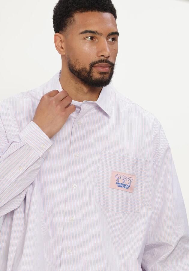 AMERICAN VINTAGE Heren Overshirts Soabird Roze - Foto 4
