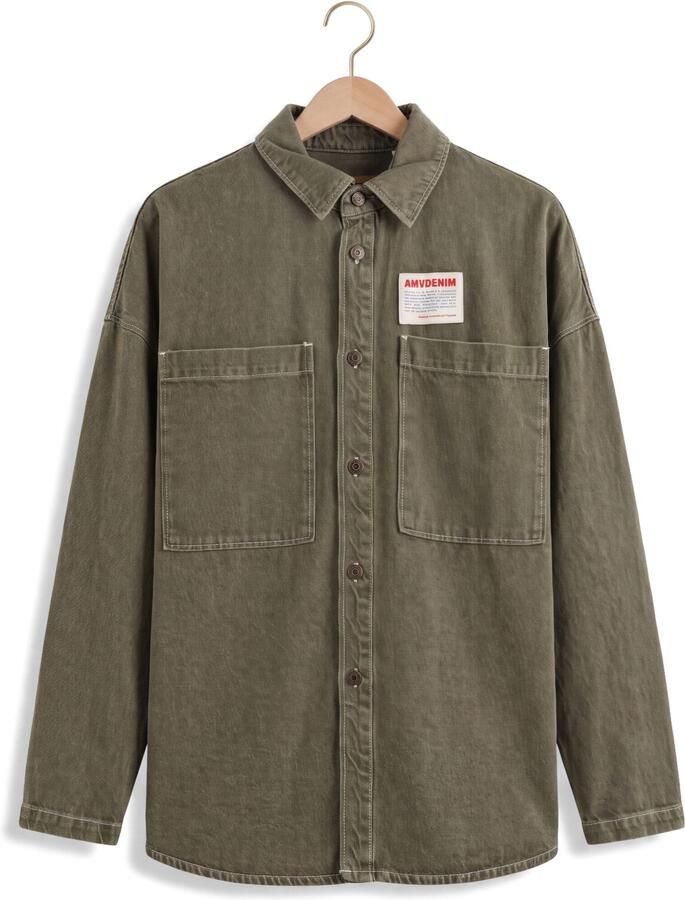 AMERICAN VINTAGE Heren Overshirts Uzatown Khaki - Foto 2