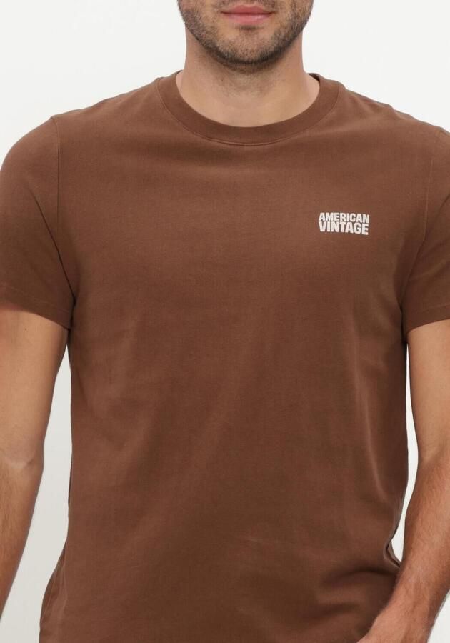 AMERICAN VINTAGE Heren Polo's & T-shirts Ykobow Bruin - Foto 4