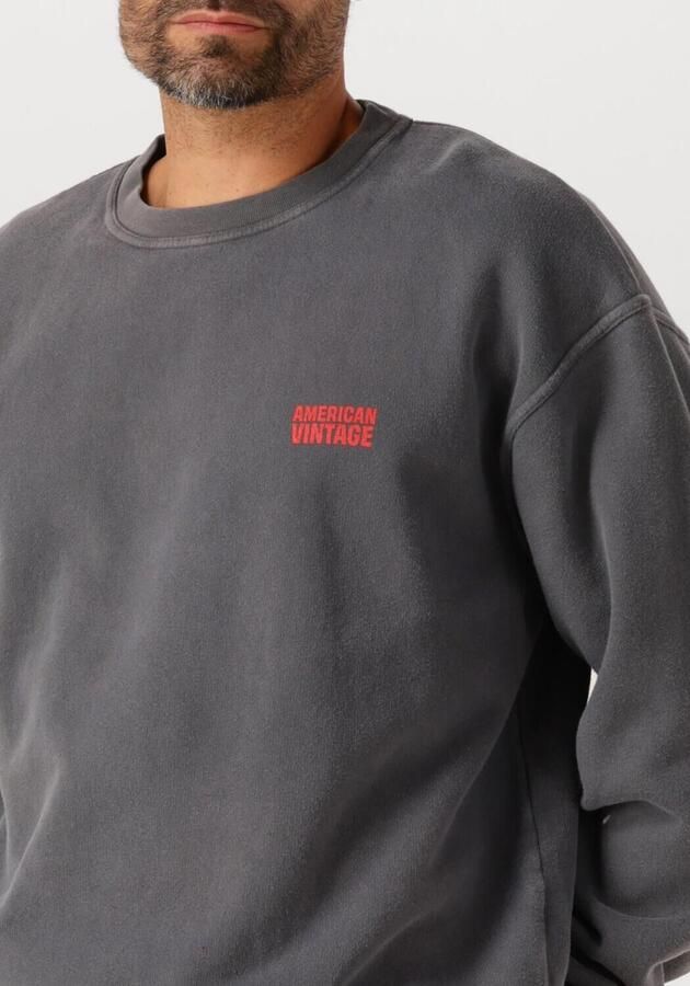 AMERICAN VINTAGE Heren Truien & Vesten Plizzy Crew Donkergrijs - Foto 4