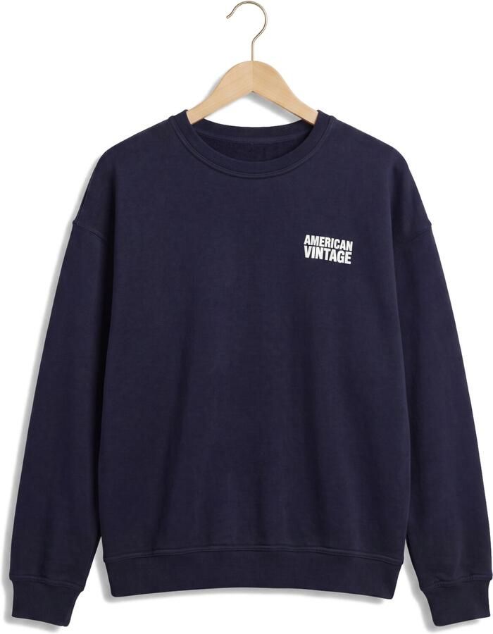 AMERICAN VINTAGE Heren Truien & Vesten Plizzy Crew Donkerblauw - Foto 2