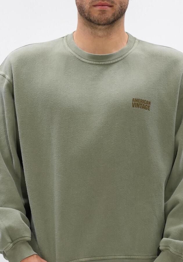 AMERICAN VINTAGE Heren Truien & Vesten Plizzy Crew Khaki - Foto 3