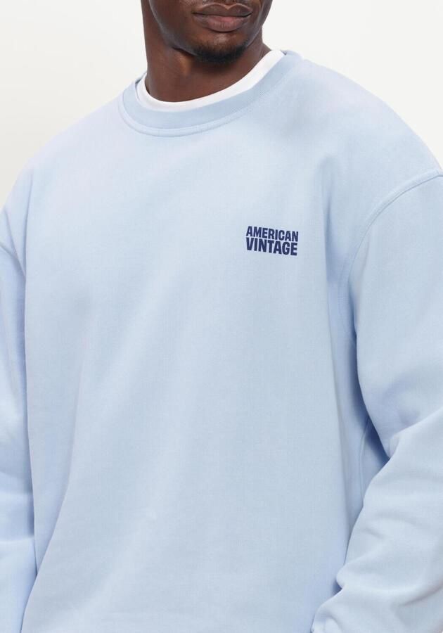 AMERICAN VINTAGE Heren Truien & Vesten Plizzy Crew Lichtblauw - Foto 4