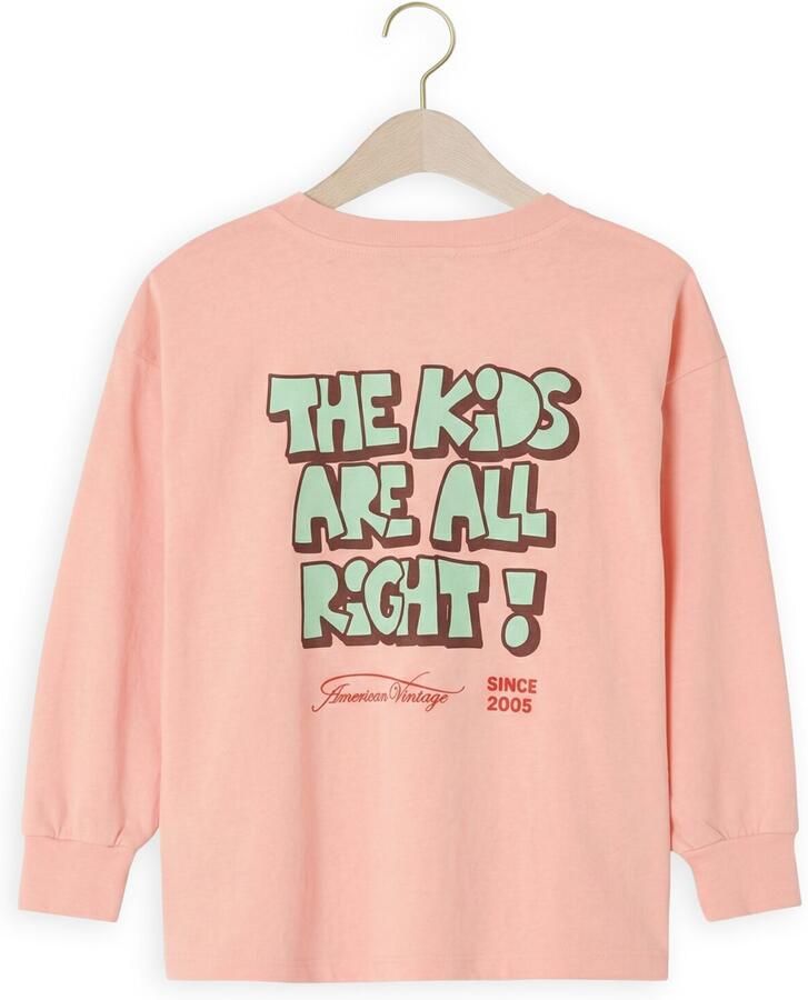 AMERICAN VINTAGE Jongens Polo's & T-shirts Fizvalley Longsleeve Roze - Foto 2