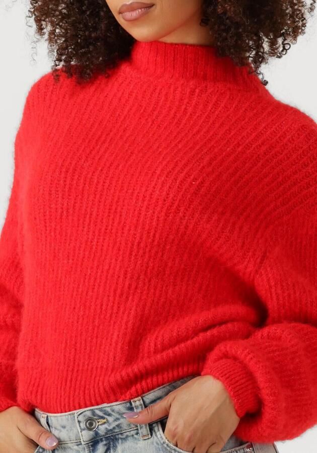 American vintage Gezellige Gebreide Trui met Oversized Pasvorm Red Dames