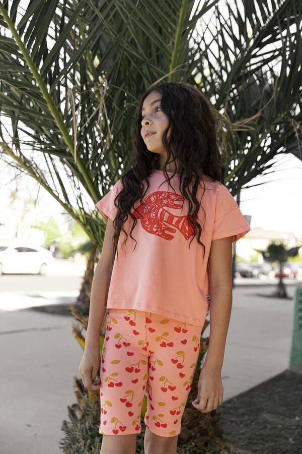 AMMEHOELA Meisjes Tops & T-shirts Fem Koraal - Foto 2