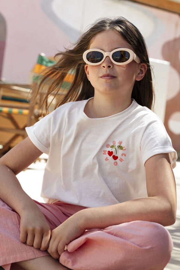 AMMEHOELA Meisjes Tops & T-shirts Sunny Wit - Foto 2